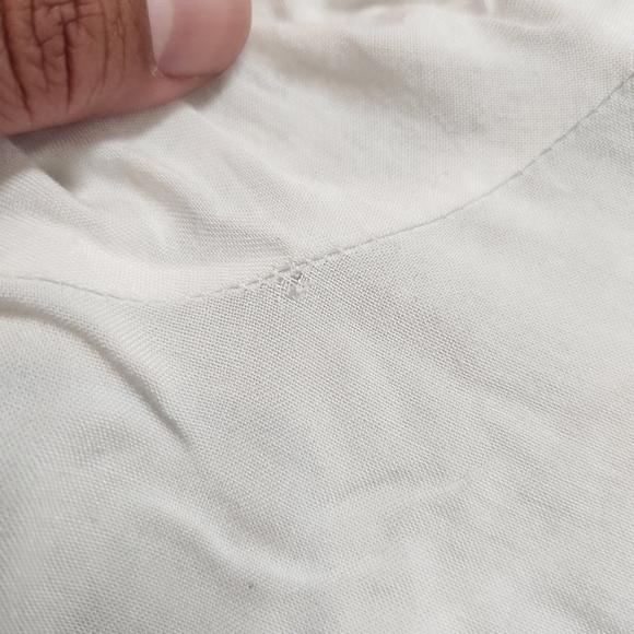 Sundance Boho Ruffle Front Button Down Blouse Size Medium - Picture 5 of 7